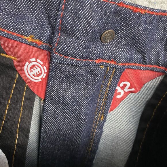 Element Jeans Skateboards Jeans Mens Standard Fit Dark 32x32 Quality Denim Y2K - Picture 13 of 16